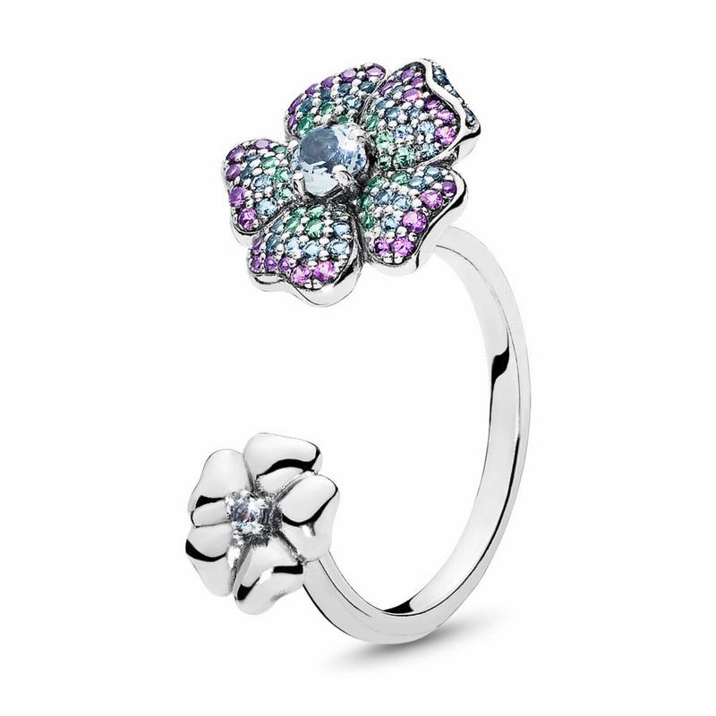 Pandora Glorious Blooms Stackable Ring Clearance NZ, Sterling Silver (271345-ZPC)